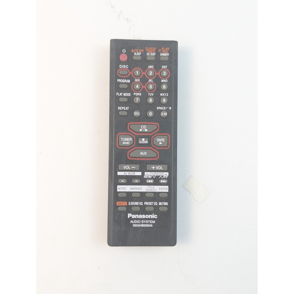Panasonic Audio System Remote Control‎ N2QAHB000045 Tested Working